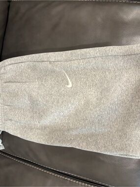 Nike Grey & Black Sweatpants with White Swoosh
